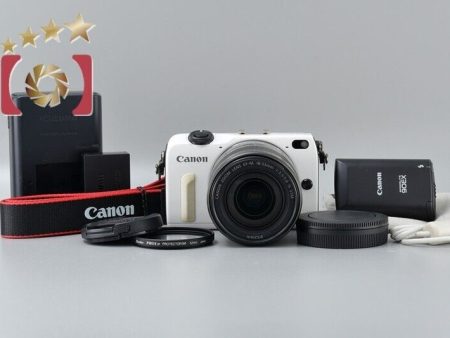 Excellent!! Canon EOS M2 White 18.0 MP Digital Mirrorless Camera EF-M 18-55 IS S Online Hot Sale