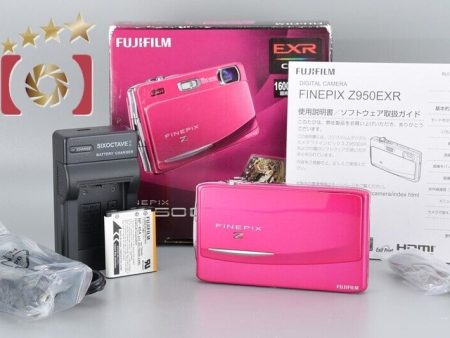 Excellent!! FUJIFILM FinePix Z950EXR Pink 16.0 MP Digital Camera w Box For Cheap