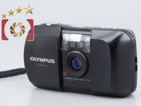 Very Good!! Olympus μ[mju:] Black 35mm Point & Shoot Film Camera Supply